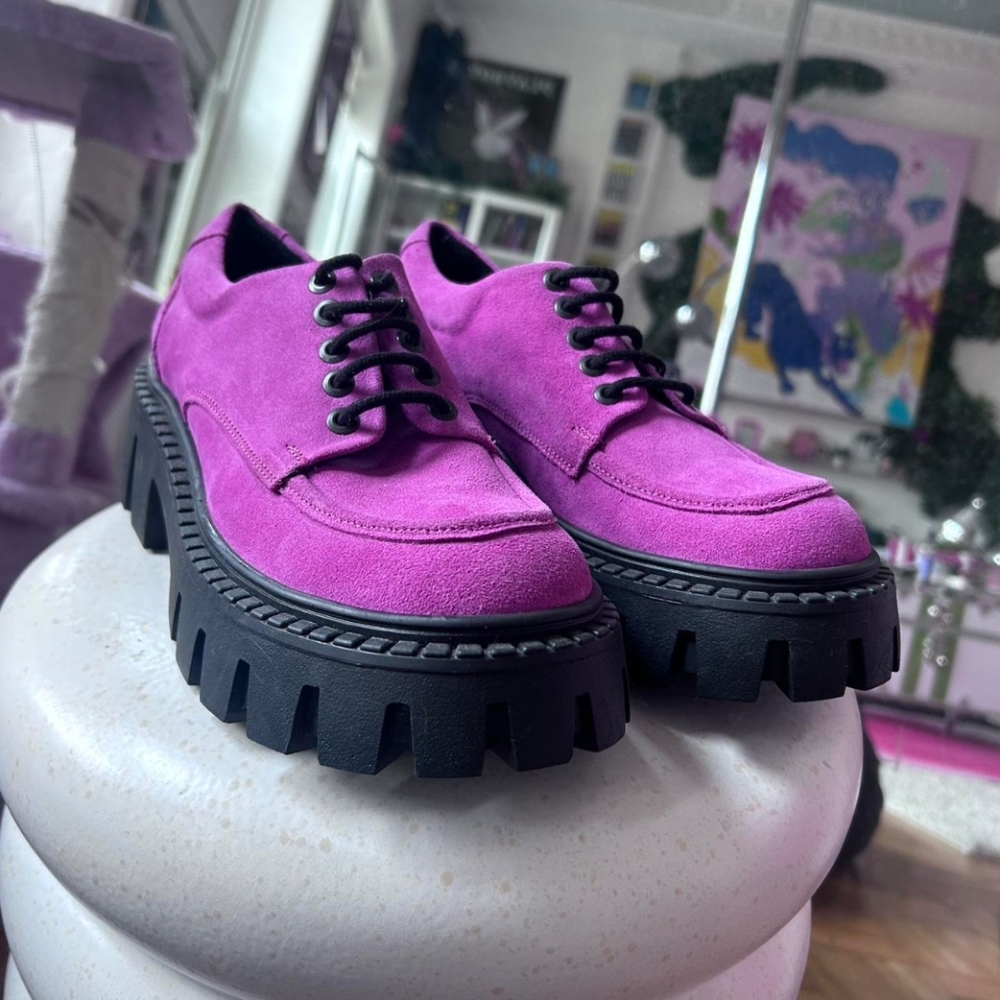Stylish Steve Madden Derby Pink Platform Women's Shoes